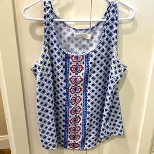 🌹3/$10 Blue patterned tank top
